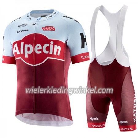 Set Fietsshirt + Korte Koersbroek 2018 Team Katusha Alpecin N001